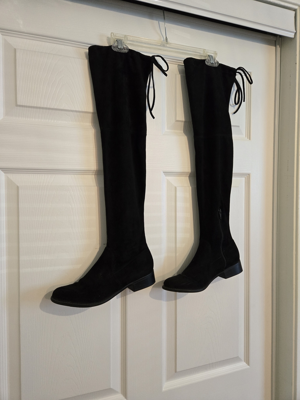 Black Suede Over-the-Knee Boots